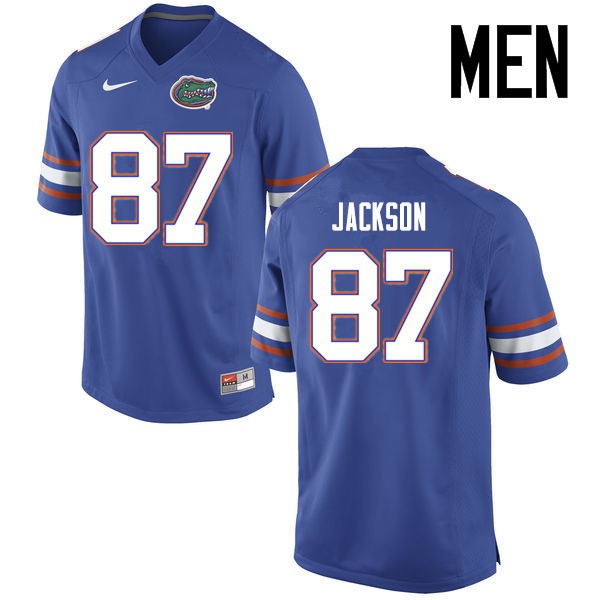 Florida Gators Men #87 Kalif Jackson College Football Jerseys Blue